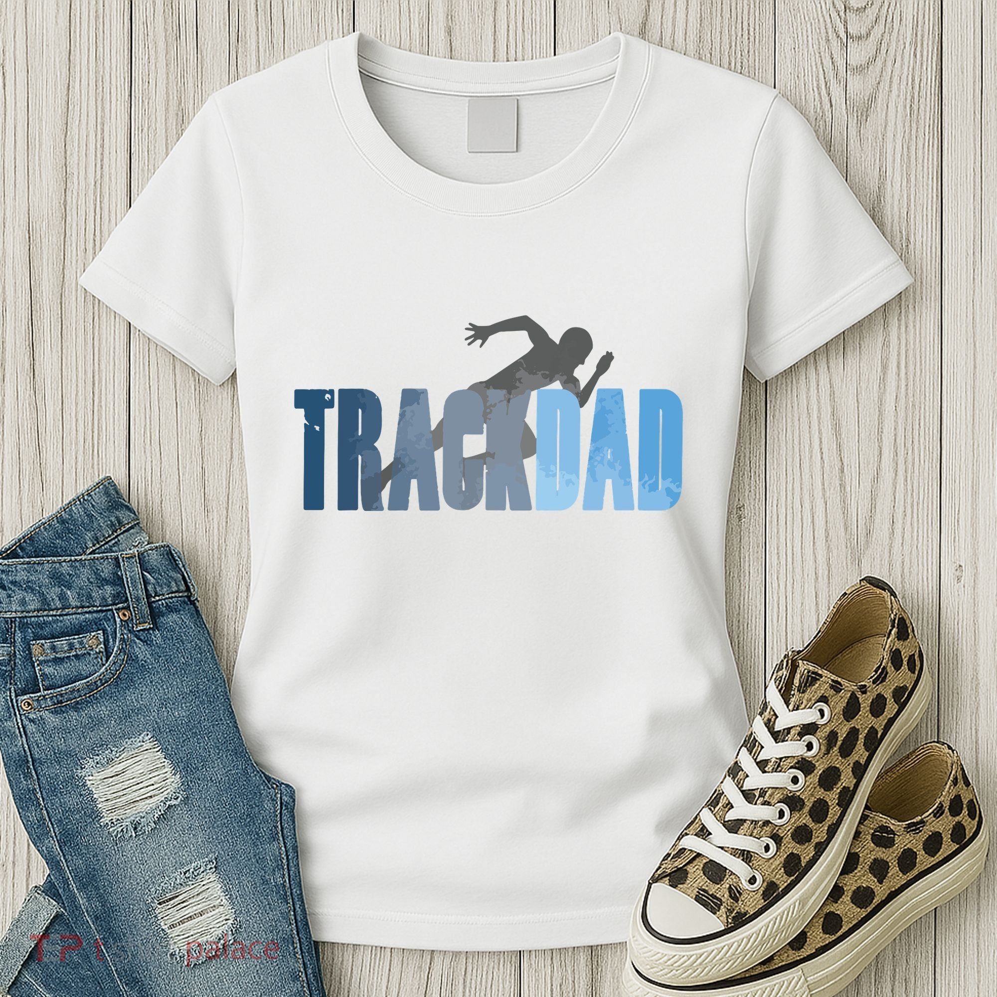 Track Dad Track Field Runner Cross Country Running Father Women's T-Shirt