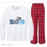 Track Dad Track Field Runner Cross Country Running Father Kids Long Sleeve Plaid Pajama Set thumb 0