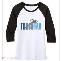 Track Dad Track Field Runner Cross Country Running Father Women's Tri-Blend 3/4-Sleeve Raglan Shirt thumb 0