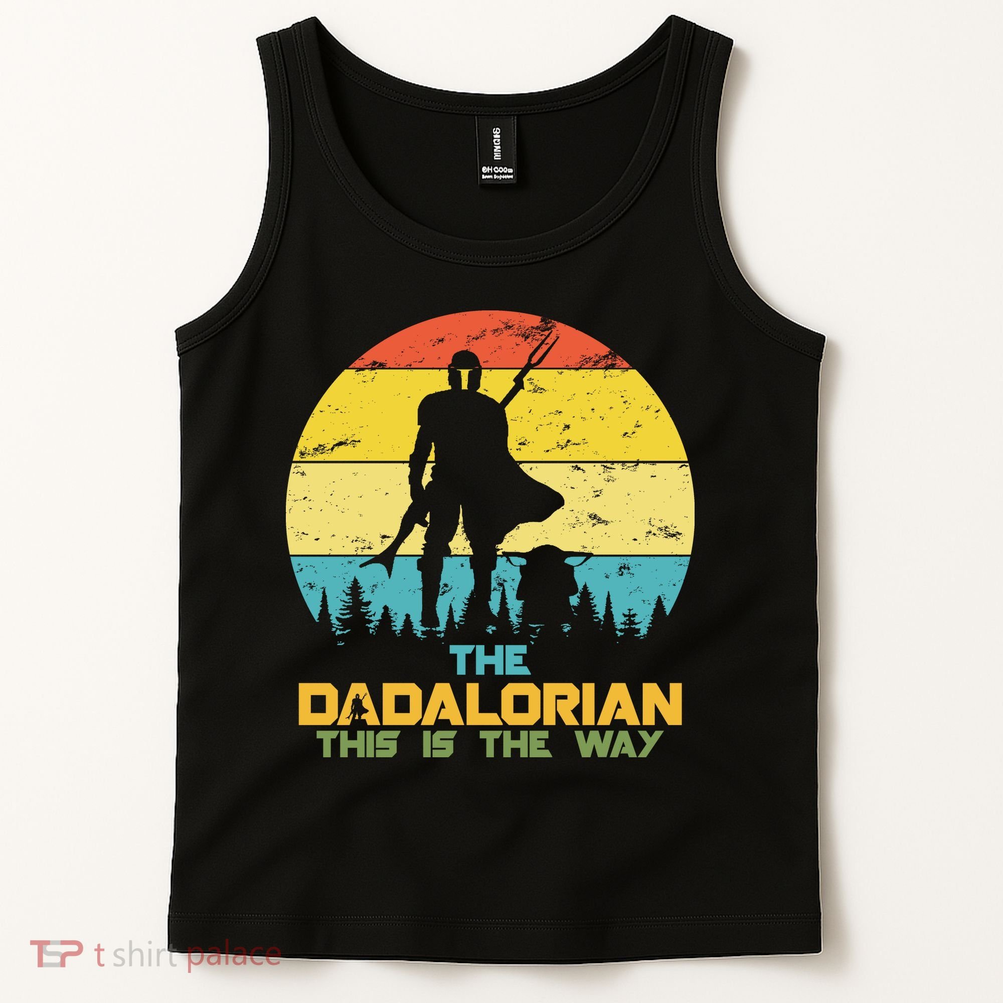 The Dadalorian This Is The Way Funny Dad Movie Spoof Tank Top