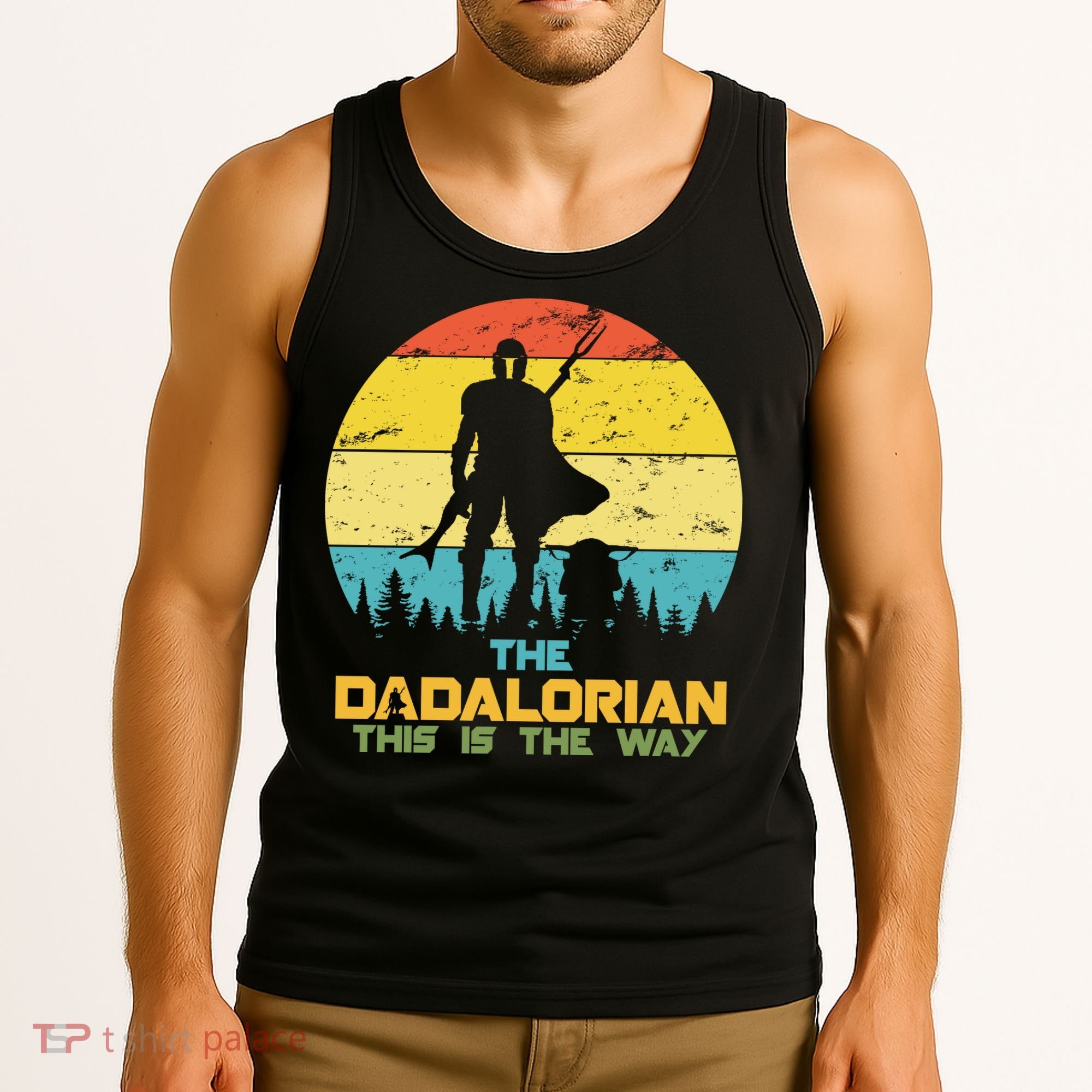 The Dadalorian This Is The Way Funny Dad Movie Spoof Tank Top