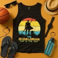 The Dadalorian This Is The Way Funny Dad Movie Spoof Tank Top thumb 4