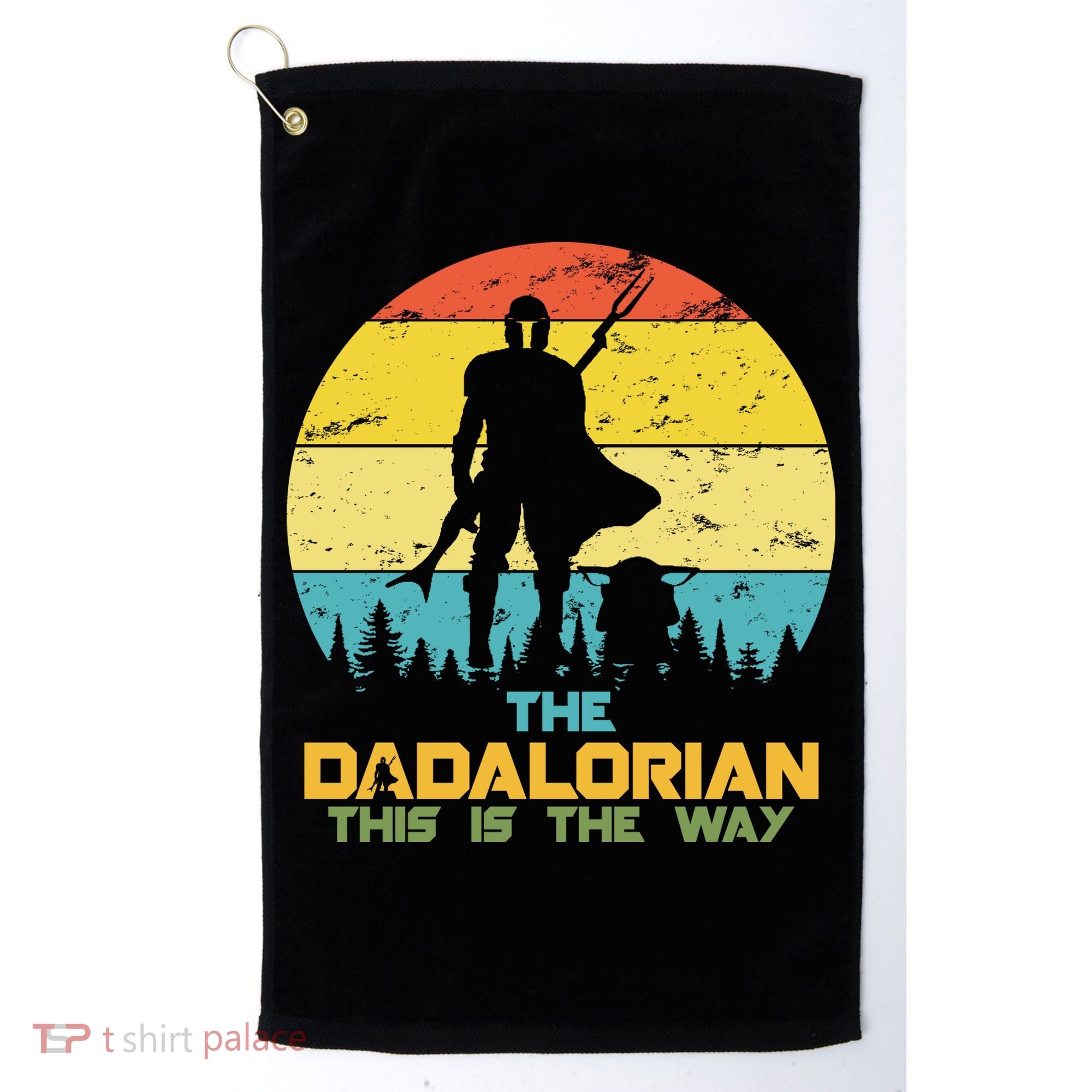 The Dadalorian This Is The Way Funny Dad Movie Spoof Golf Towel