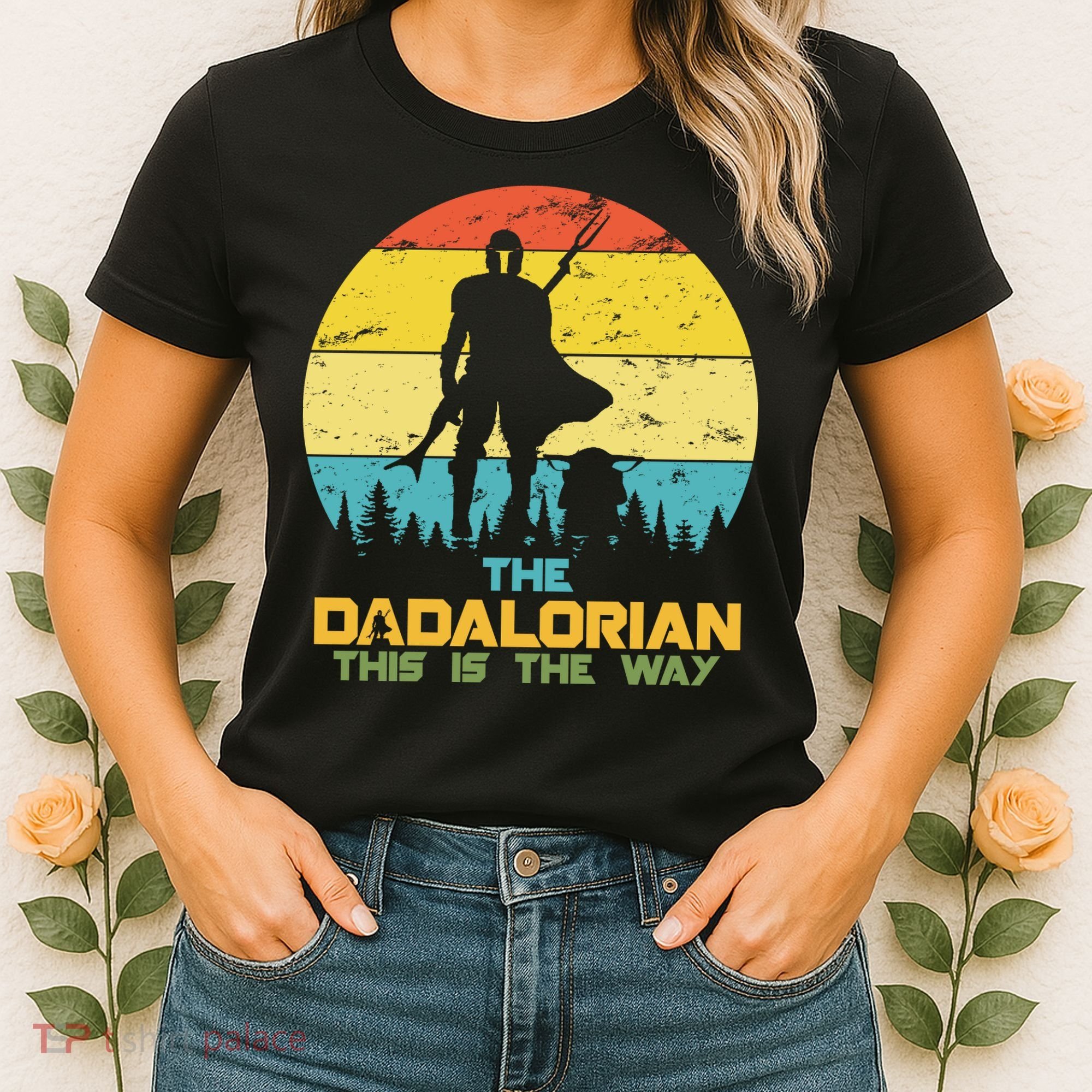 The Dadalorian This Is The Way Funny Dad Movie Spoof Women's T-Shirt