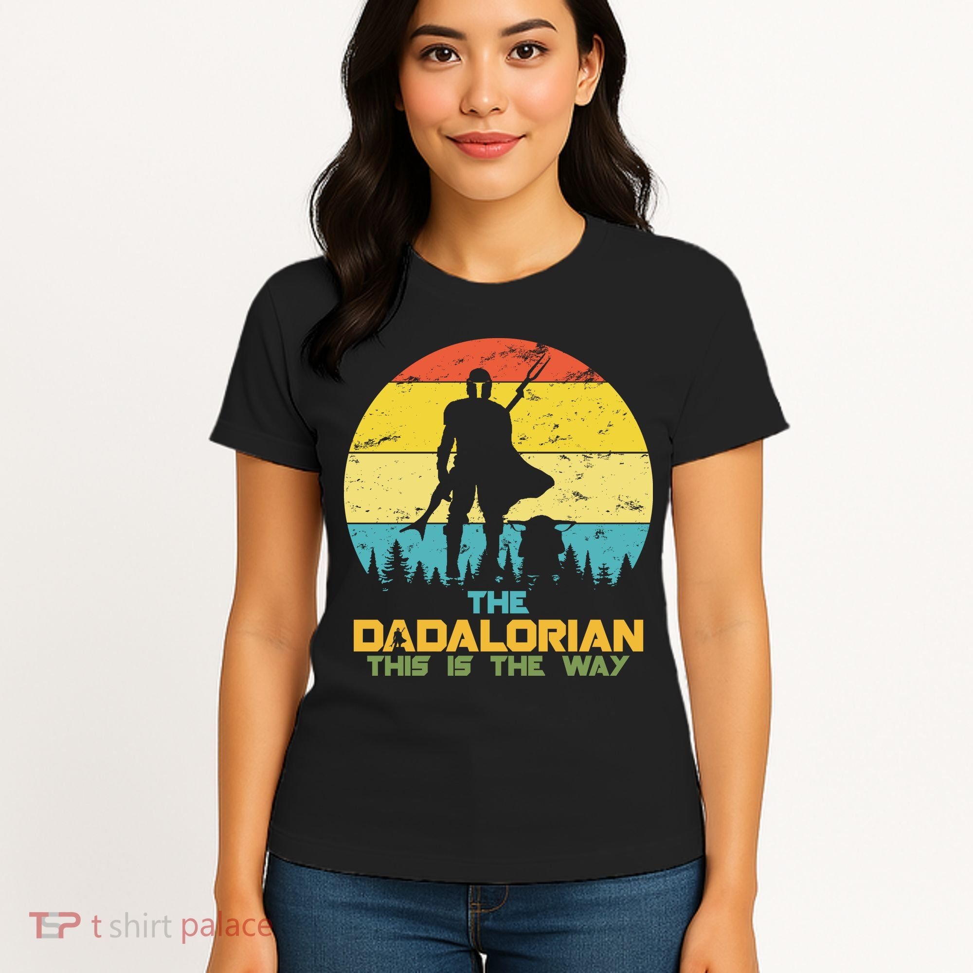 The Dadalorian This Is The Way Funny Dad Movie Spoof Women's T-Shirt