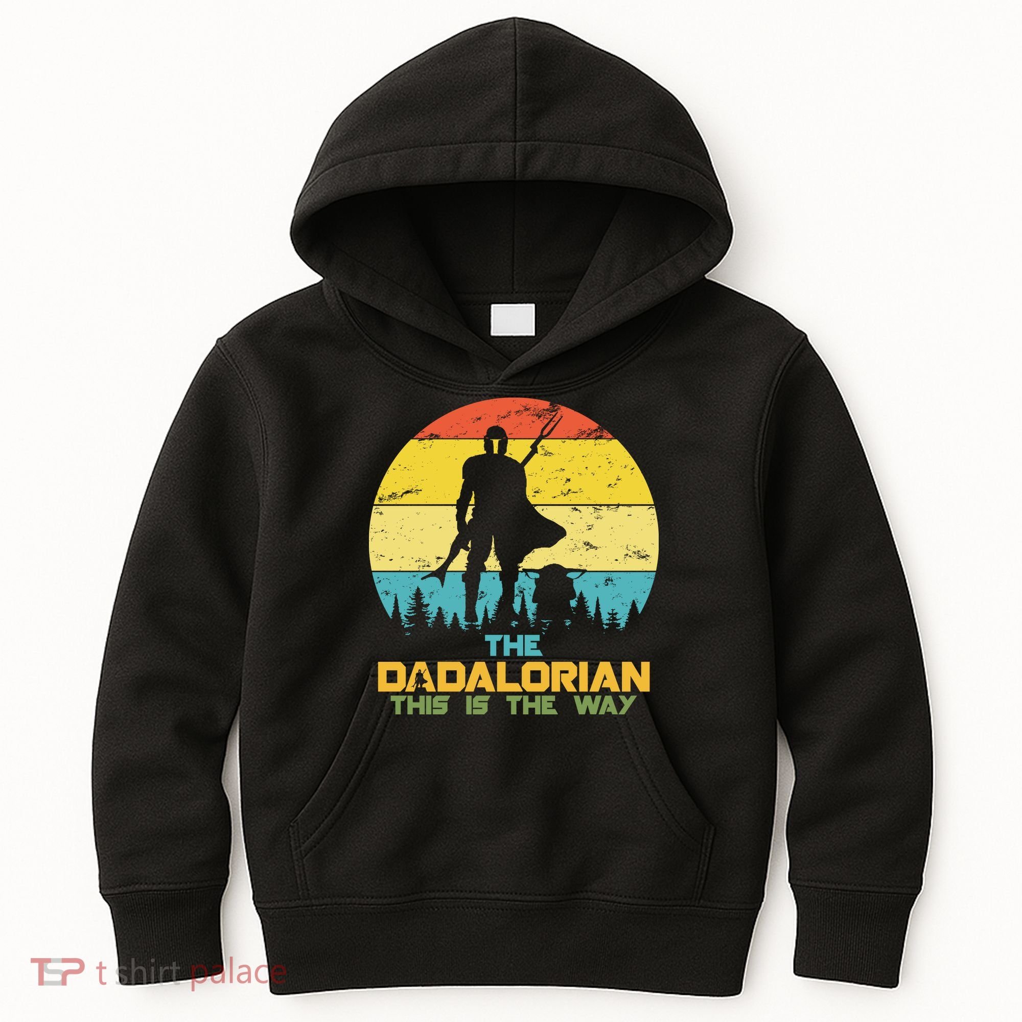 The Dadalorian This Is The Way Funny Dad Movie Spoof Kids Hoodie