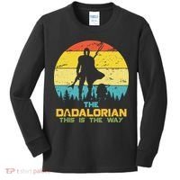 The Dadalorian This Is The Way Funny Dad Movie Spoof Kids Long Sleeve Shirt thumb 0