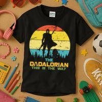 The Dadalorian This Is The Way Funny Dad Movie Spoof Kids T-Shirt thumb 3