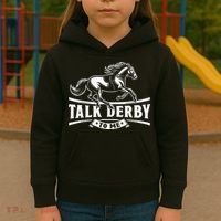 Talk Derby To Me Horse Racing Talk Derby To Me Kids Hoodie thumb 3