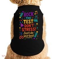 Testing Day Teacher Rock The Test Dont Stress Do Your Best Doggie Tank thumb 0
