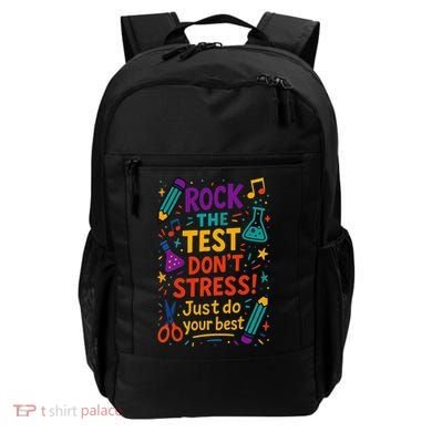 Testing Day Teacher Rock The Test Dont Stress Do Your Best Backpack