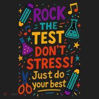 Testing Day Teacher Rock The Test Dont Stress Do Your Best Beanie thumb 2