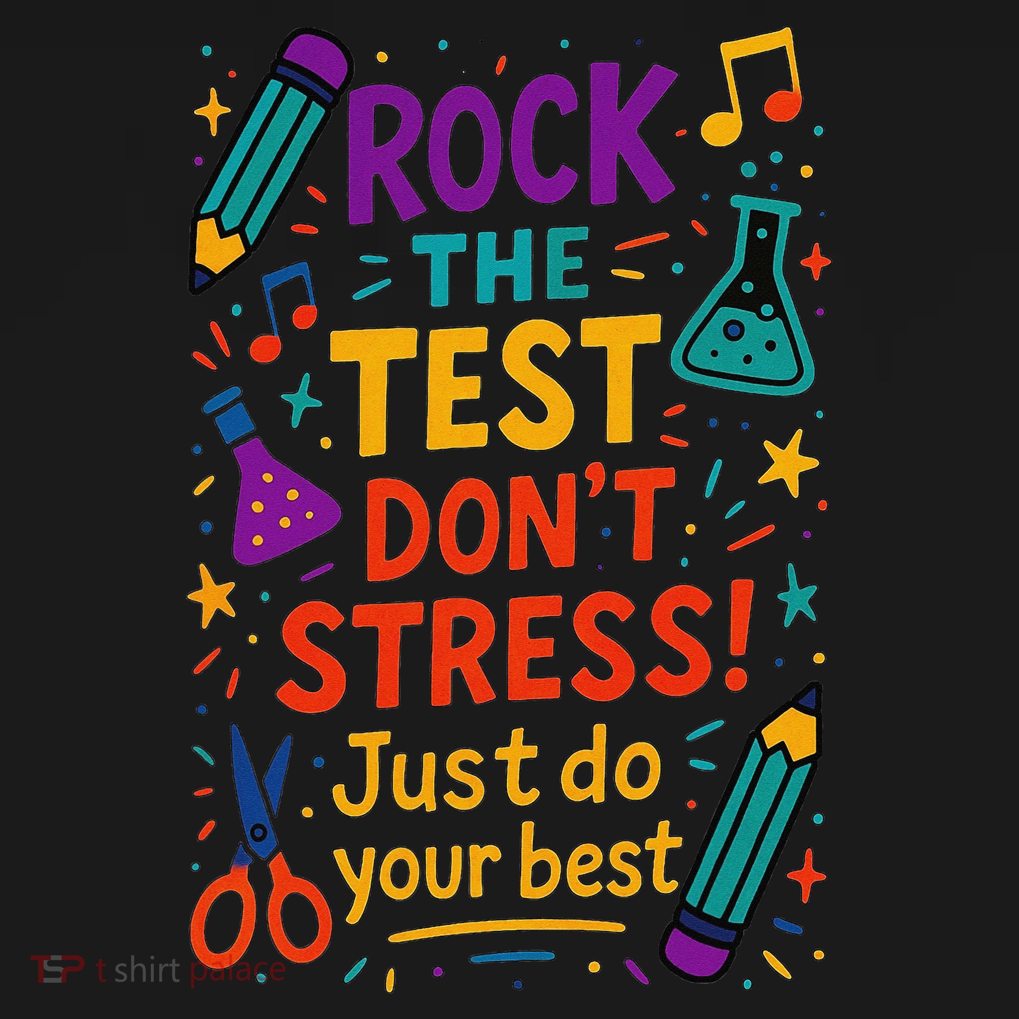 Testing Day Teacher Rock The Test Dont Stress Do Your Best Women's Tank Top