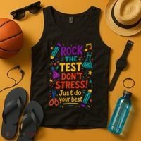 Testing Day Teacher Rock The Test Dont Stress Do Your Best Tank Top thumb 4