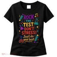 Testing Day Teacher Rock The Test Dont Stress Do Your Best Women's T-Shirt thumb 0