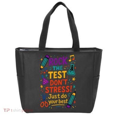 Testing Day Teacher Rock The Test Dont Stress Do Your Best Tote Bag