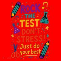 Testing Day Teacher Rock The Test Dont Stress Do Your Best Santa Hat thumb 1