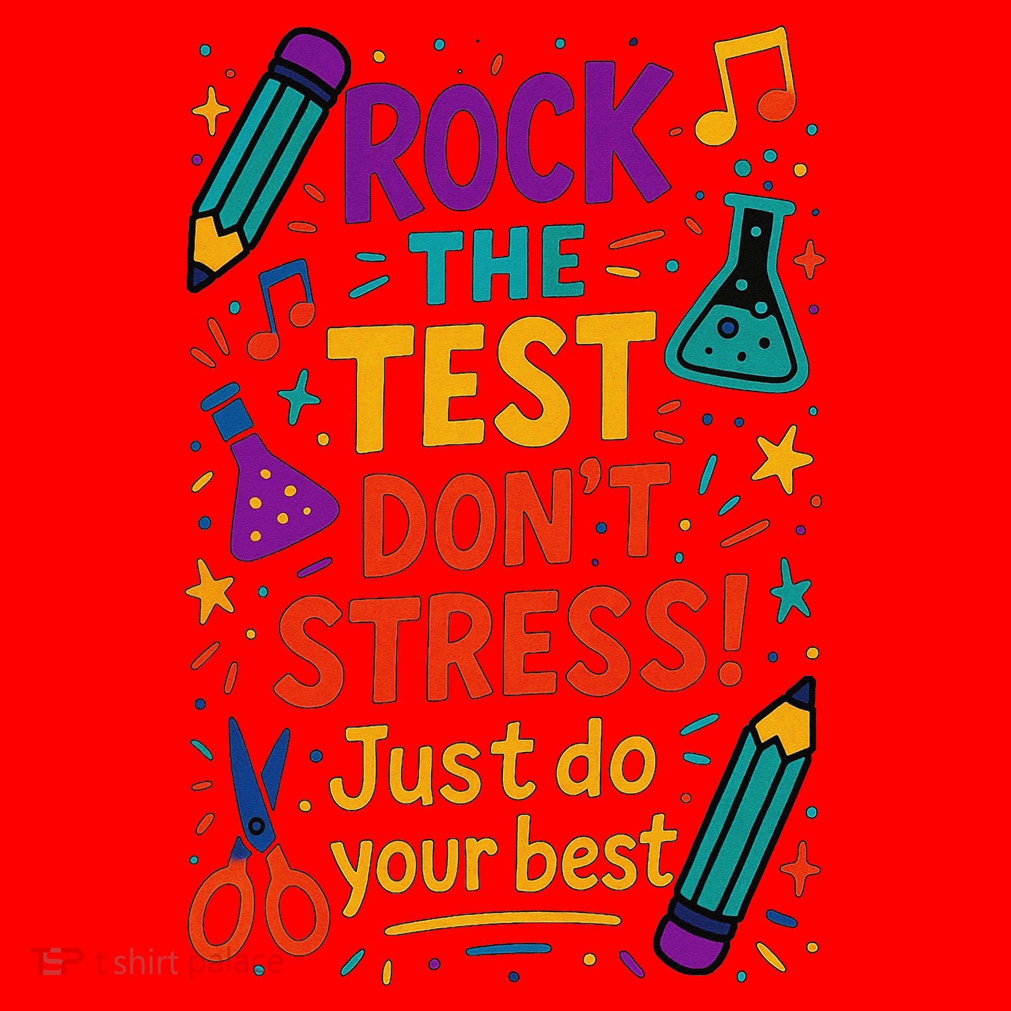 Testing Day Teacher Rock The Test Dont Stress Do Your Best Santa Hat
