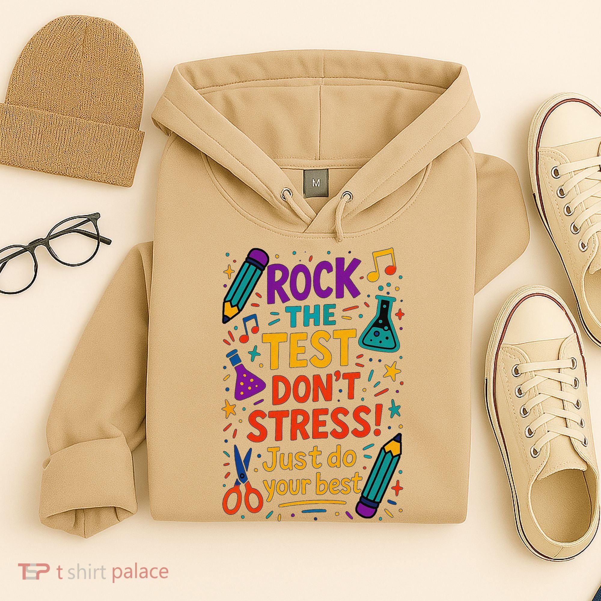Testing Day Teacher Rock The Test Dont Stress Do Your Best Hoodie