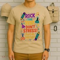 Testing Day Teacher Rock The Test Dont Stress Do Your Best T-Shirt thumb 6