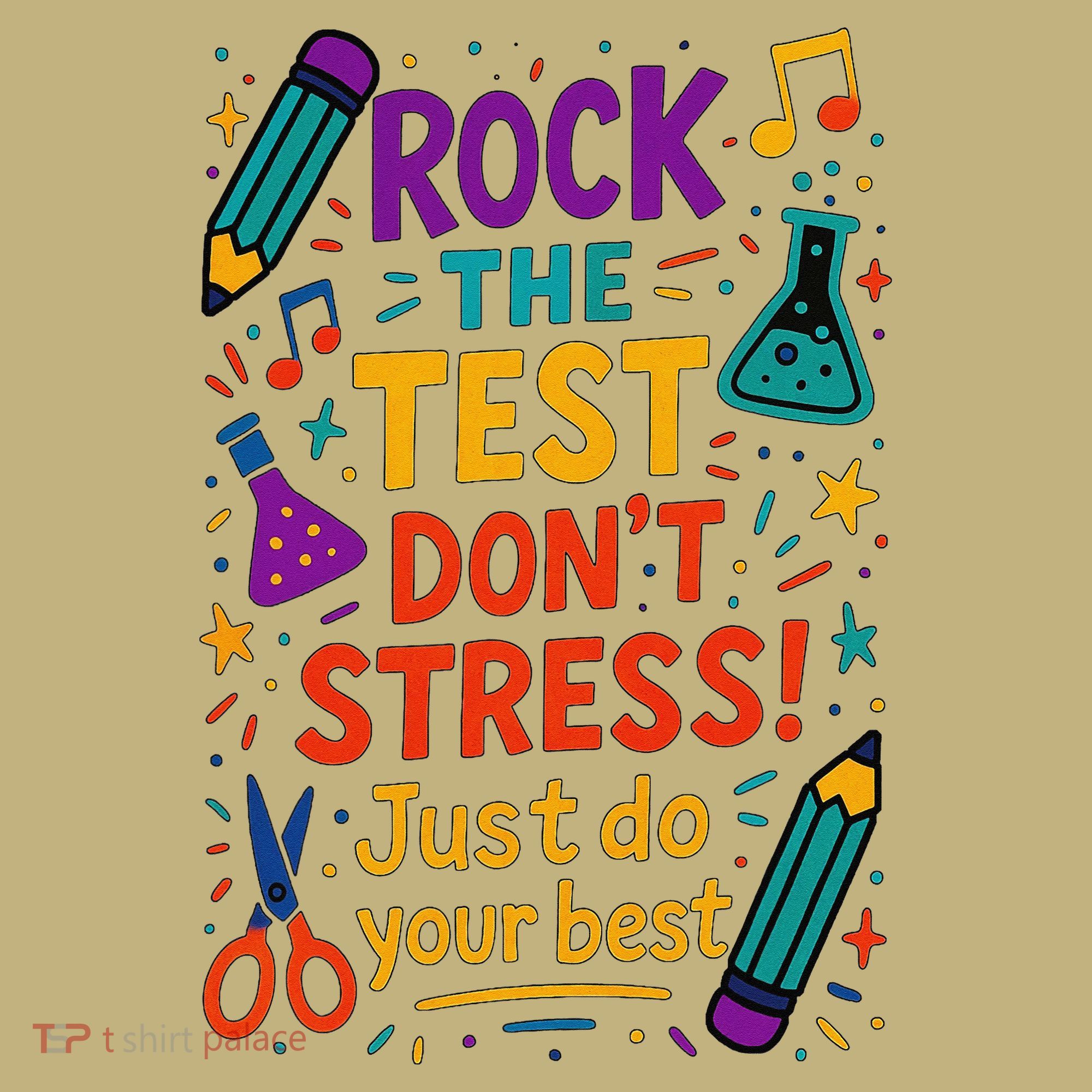 Testing Day Teacher Rock The Test Dont Stress Do Your Best T-Shirt