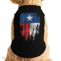 Texas Distressed Texas State Flag Doggie Tank thumb 0