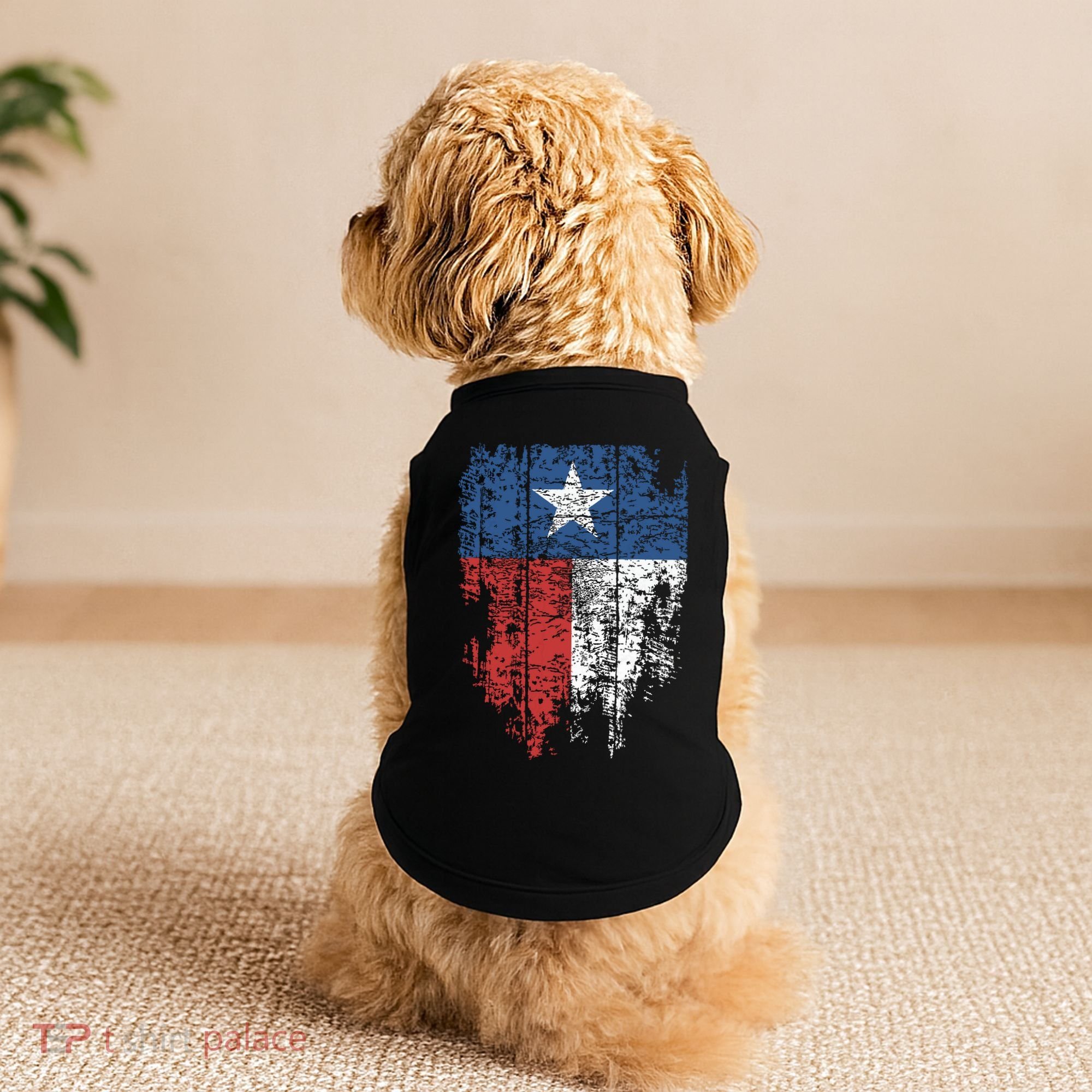 Texas Distressed Texas State Flag Doggie Tank