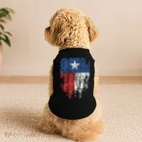 Texas Distressed Texas State Flag Doggie Tank thumb 2