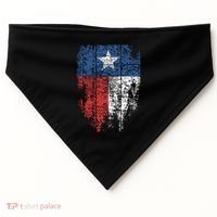 Texas Distressed Texas State Flag USA-Made Doggie Bandana thumb 0