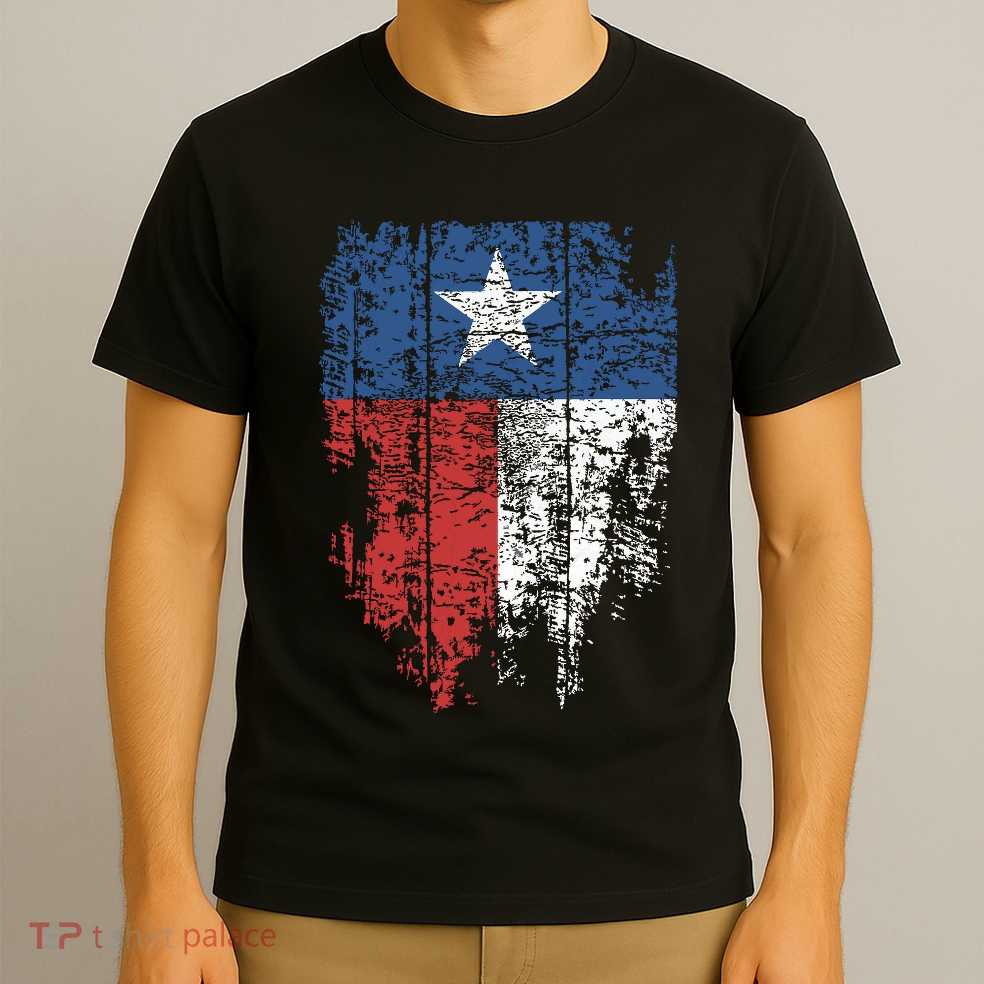 Texas Distressed Texas State Flag T-Shirt