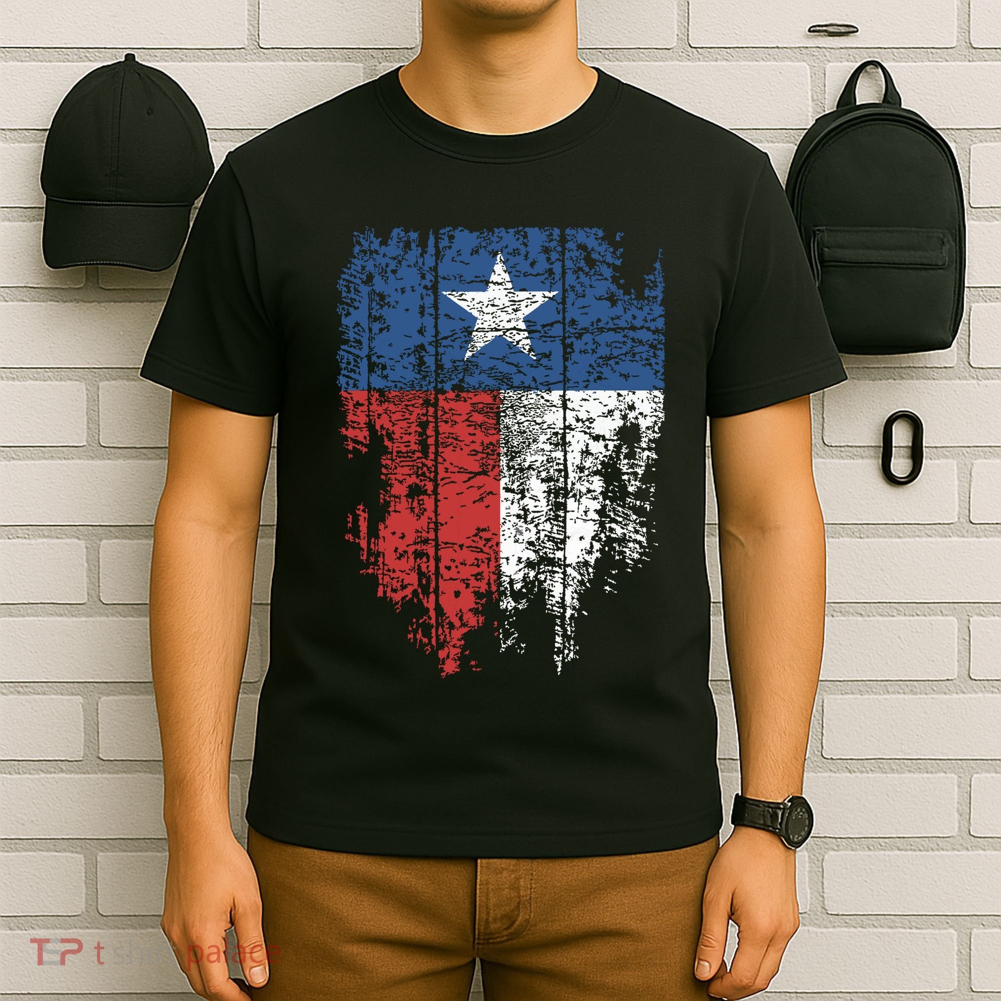 Texas Distressed Texas State Flag T-Shirt
