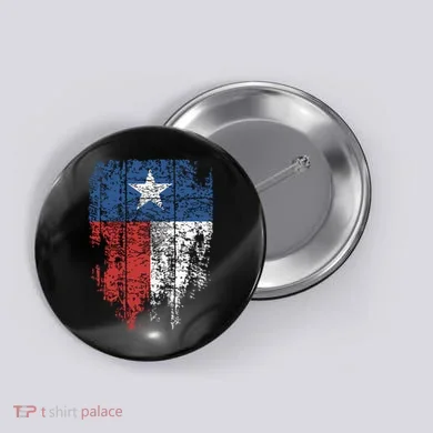 Texas Distressed Texas State Flag Button