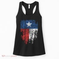 Texas Distressed Texas State Flag Women's Tank Top thumb 0