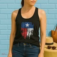 Texas Distressed Texas State Flag Women's Tank Top thumb 2