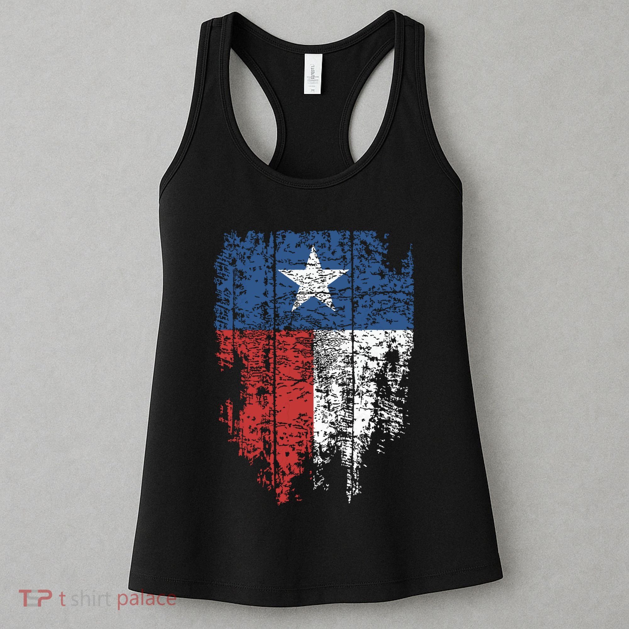 Texas Distressed Texas State Flag Women's Tank Top