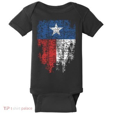 Texas Distressed Texas State Flag Baby Bodysuit