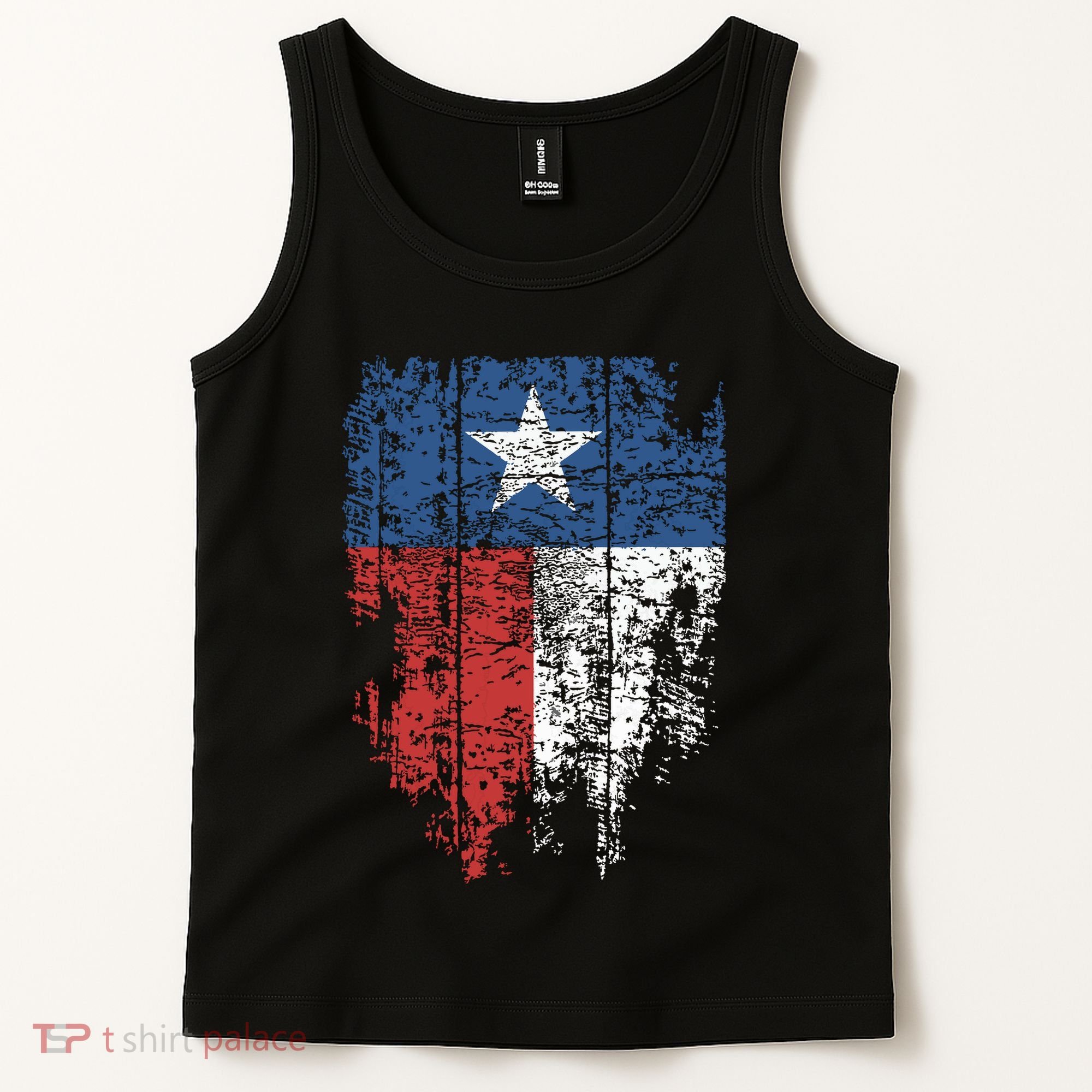 Texas Distressed Texas State Flag Tank Top