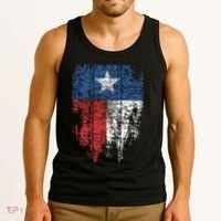 Texas Distressed Texas State Flag Tank Top thumb 3