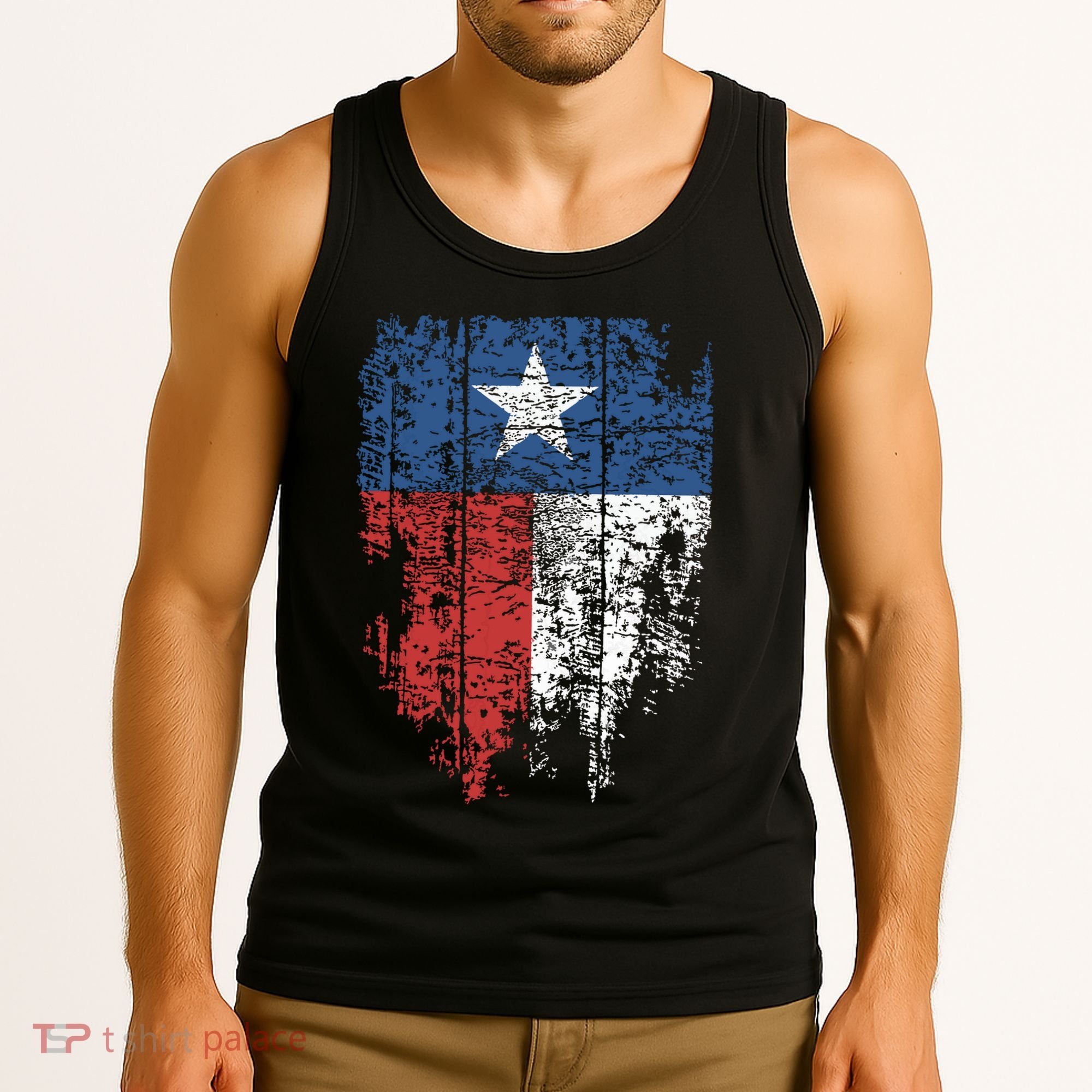 Texas Distressed Texas State Flag Tank Top