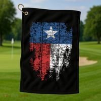 Texas Distressed Texas State Flag Golf Towel thumb 1