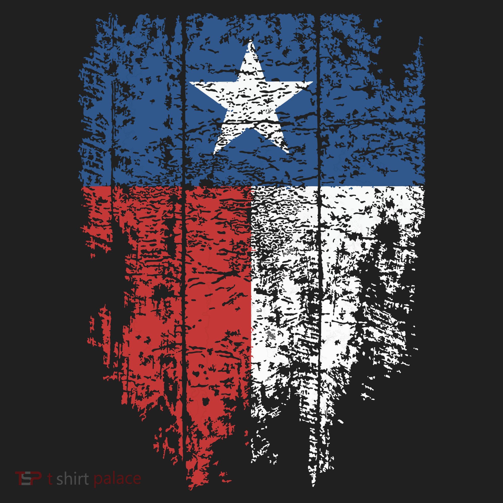 Texas Distressed Texas State Flag Golf Towel