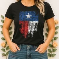 Texas Distressed Texas State Flag Women's T-Shirt thumb 2