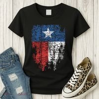 Texas Distressed Texas State Flag Women's T-Shirt thumb 3