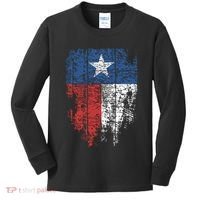 Texas Distressed Texas State Flag Kids Long Sleeve Shirt thumb 0