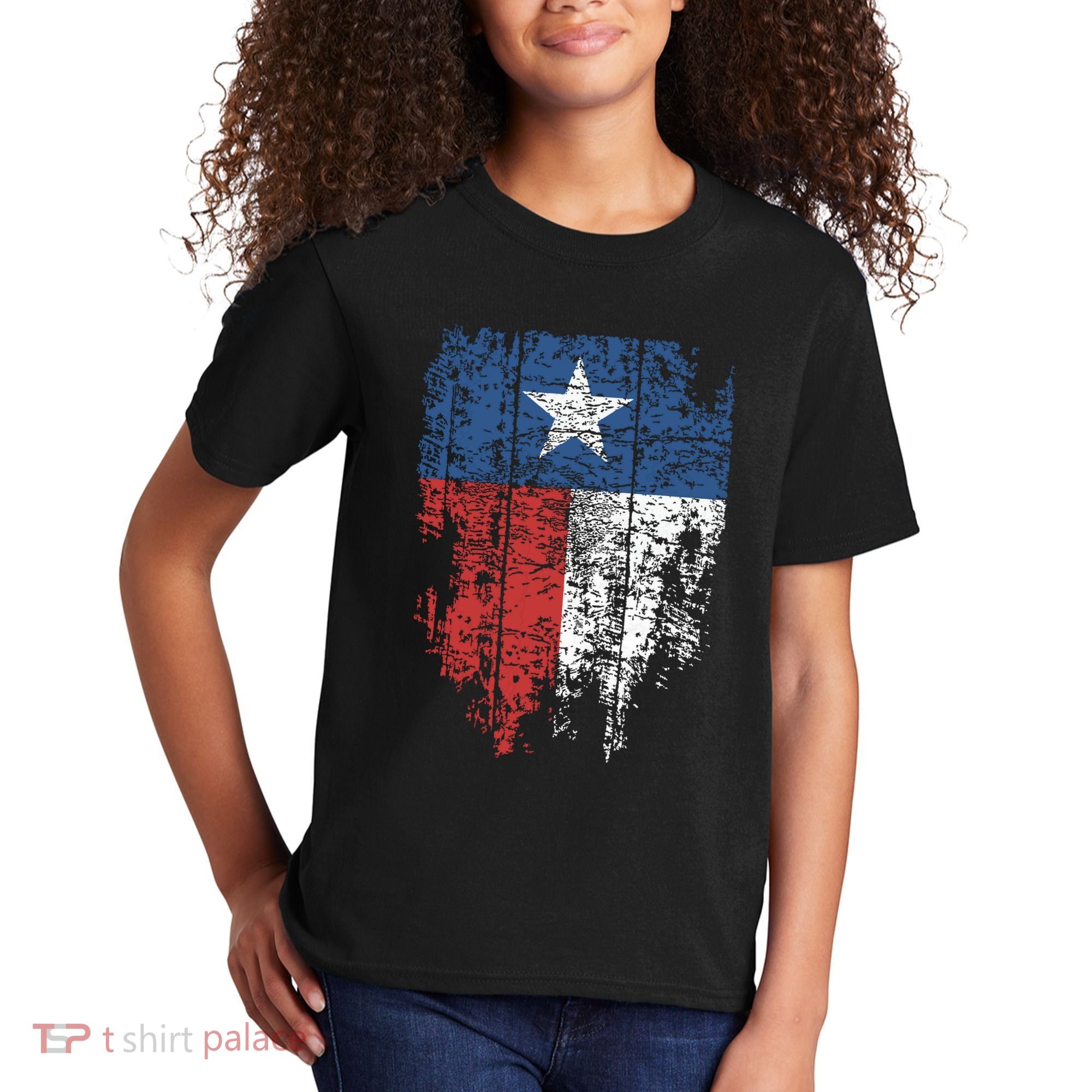 Texas Distressed Texas State Flag Kids T-Shirt