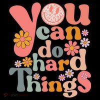 Test Day Teacher You Can Do Hard Things Groovy Retro Coffee Mug thumb 5