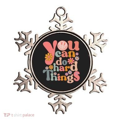 Test Day Teacher You Can Do Hard Things Groovy Retro Ornament