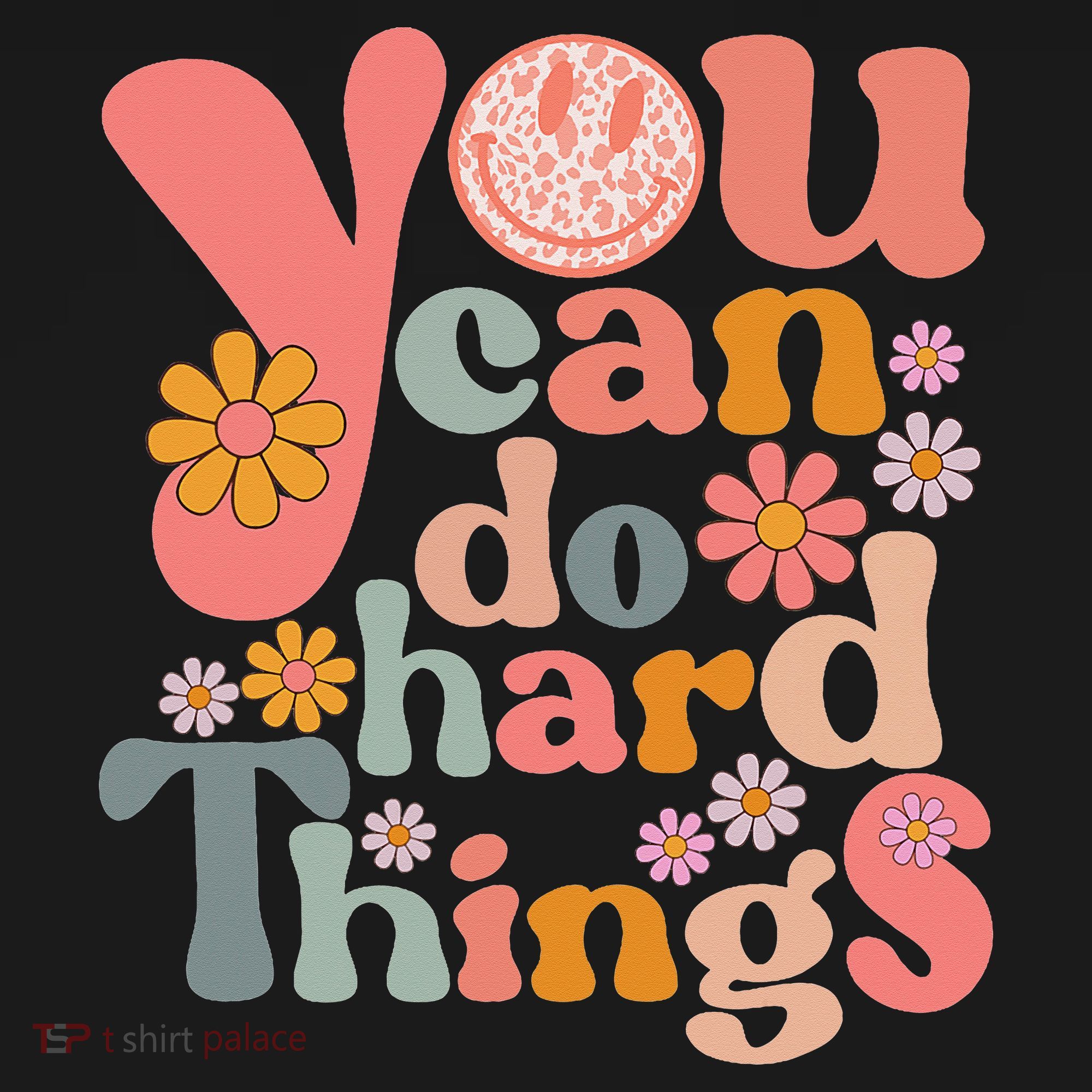 Test Day Teacher You Can Do Hard Things Groovy Retro Women's Tank Top