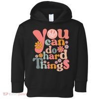 Test Day Teacher You Can Do Hard Things Groovy Retro Toddler Hoodie thumb 0