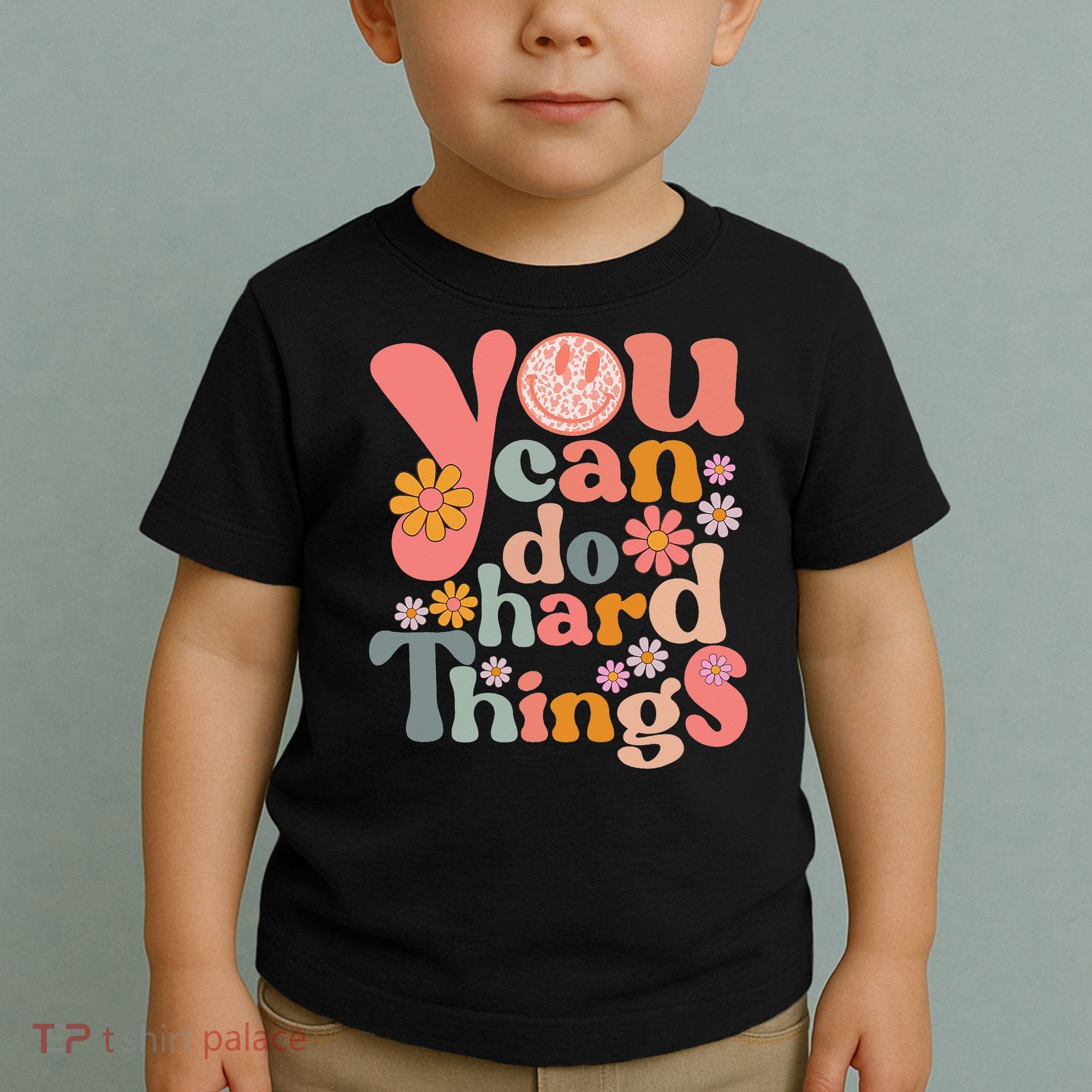 Test Day Teacher You Can Do Hard Things Groovy Retro Toddler T-Shirt